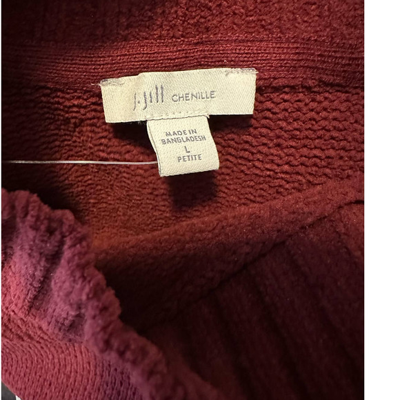 J. Jill Chenille red high neck long sleeves tunic sweater size LP - Picture 5 of 13